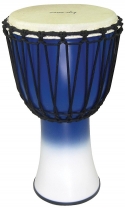 Tycoon 10" Fiberglass Djembe, Rope Tuned, Blue & White Finish
